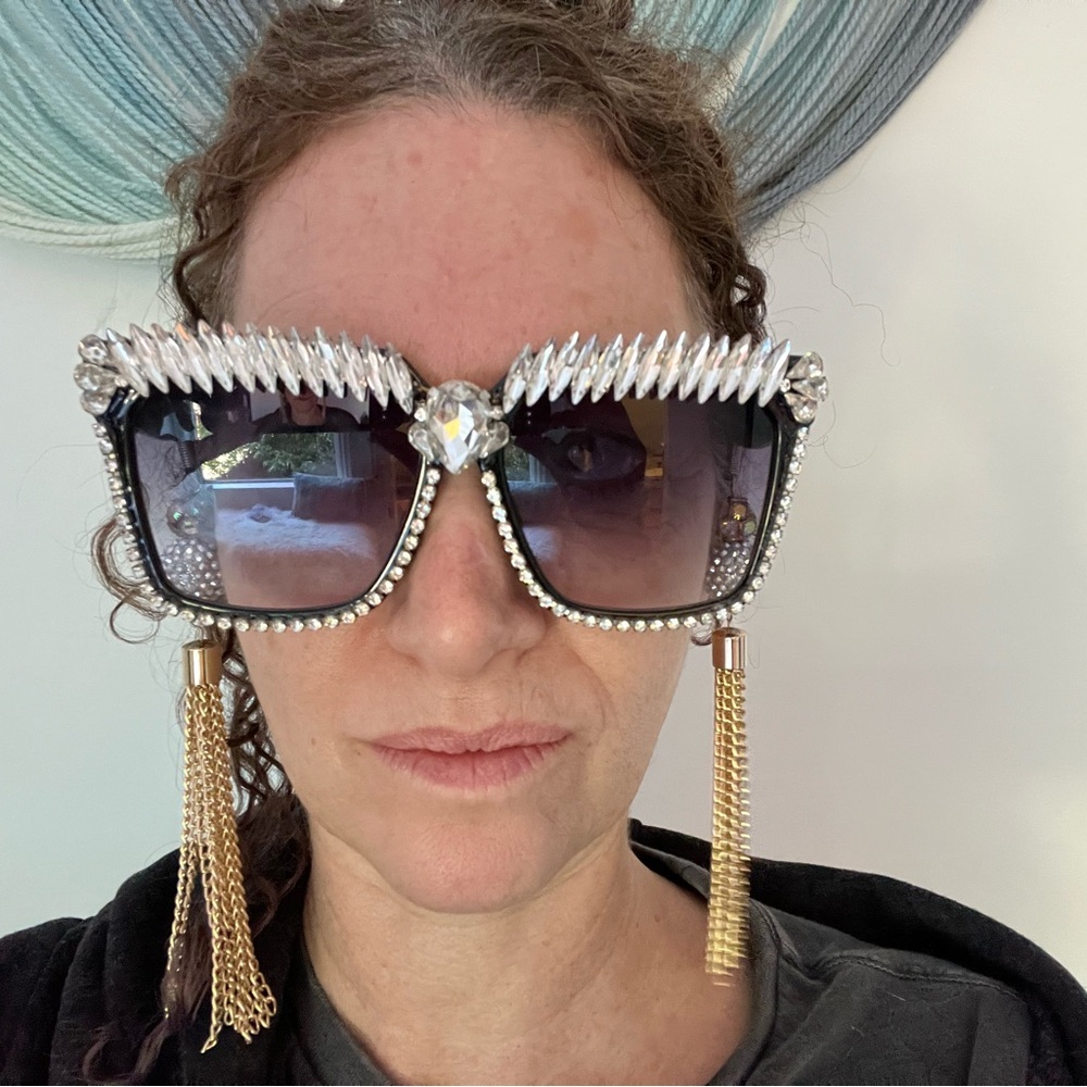Fabulous Gold and Crystal Statement Sunglasses!